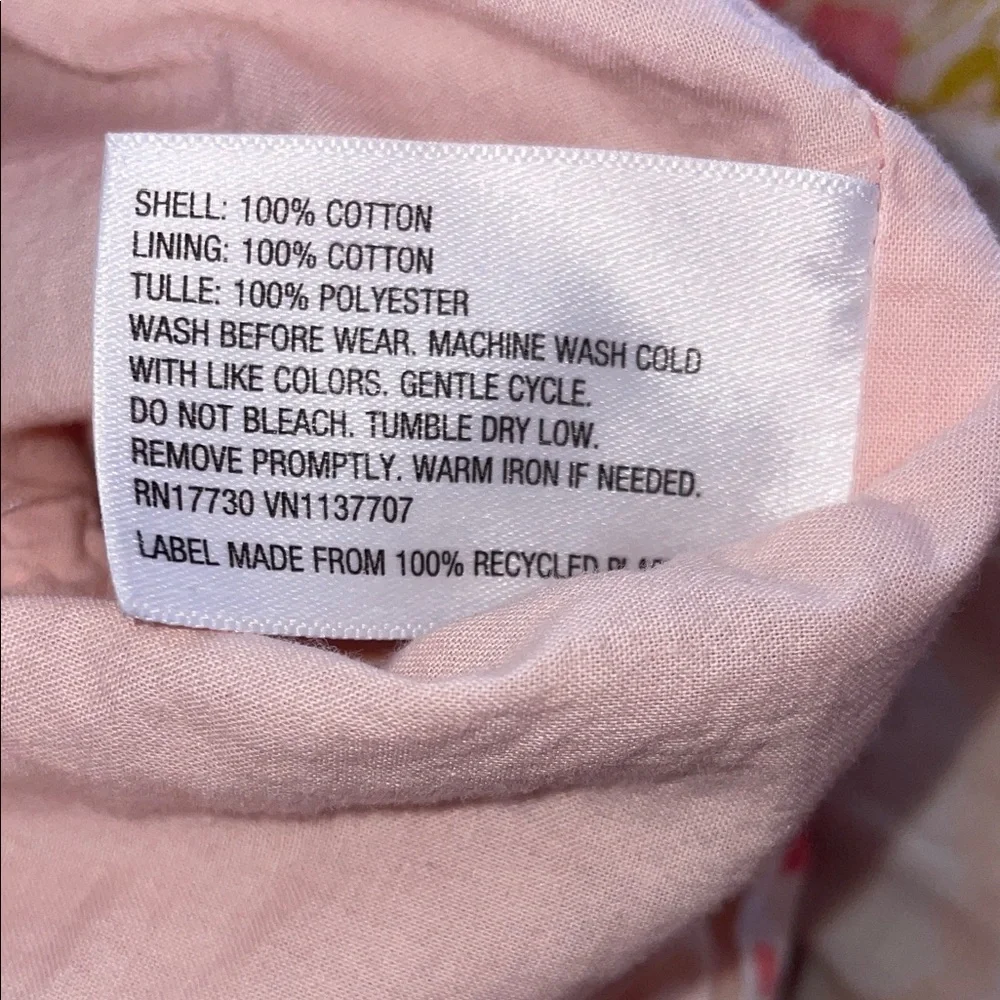 Cherokee Pink Floral Sleeveless Dress With Tulle in Skirt size 5T